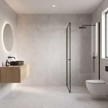 Capella Light Grey Stone Look Matt Ceramic Tile 400x800mm