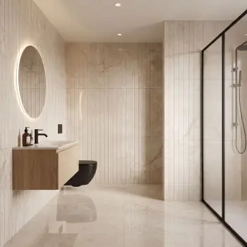 Angel Ivory Decor Stone Look Gloss Ceramic Tile 400x800mm