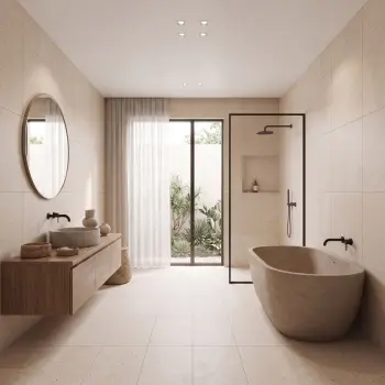 Trend Beige Limestone Look Matt Porcelain Tile 298x600mm