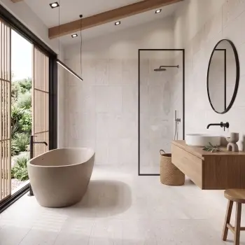 Peca Grey Stone Look Matt Porcelain Tile 300x600mm