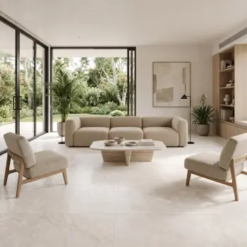 Dante Ivory Stone Look Slip Resistant Porcelain Tile 600x1200mm