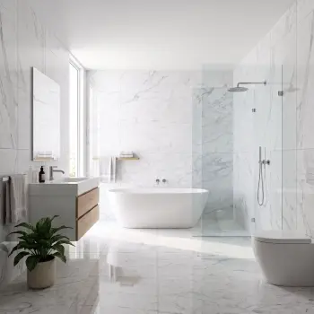 Beatrice White Marble Look Polished Porcelain Tile 600x1200mm