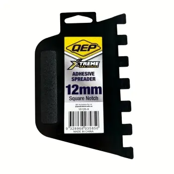 QEP Adhesive Spreader Square Notch 12mm - Black