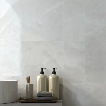 Elf Light Grey Onyx Look Polished Porcelain Tile 300x600mm