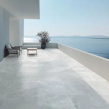 Elf Light Grey Onyx Look Slip Resistant Porcelain Tile 600x600mm