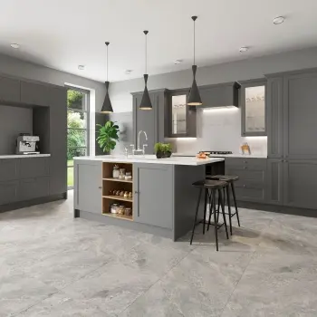 Oriza Grey Stone Look Matt Porcelain Tile 600x600mm