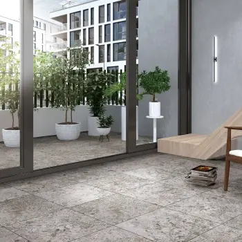 Bergamo Beige Terrazzo Look Slip Resistant Porcelain Tile 600x600mm