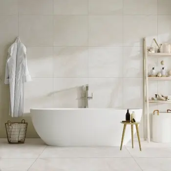 Dante Ivory Stone Look Slip Resistant Porcelain Tile 600x600mm
