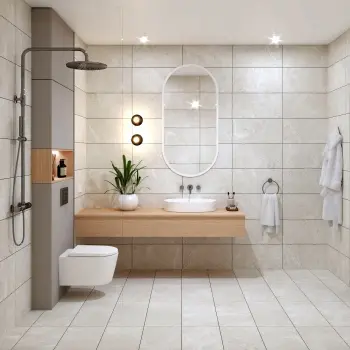 Granada White Limestone Look Matt Porcelain Tile 298x600mm