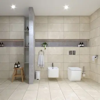 Granada Beige Limestone Look Matt Porcelain Tile 298x600mm