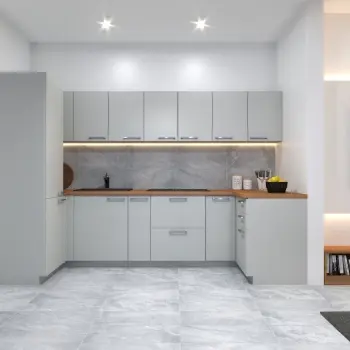 Lux Cora Grey Marble Look Matt Porcelain Tile 600x600mm