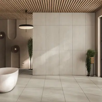 Troy Ivory Cross Travertine Look Slip Resistant Porcelain Tile 600x1200mm