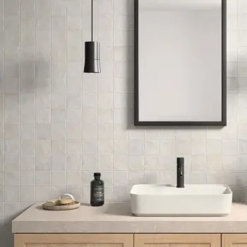 Sabbia White Stone Look Matt Ceramic Tile 100x100mm