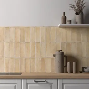 Sabbia Beige Stone Brick Look Matt Ceramic Tile 65x200mm