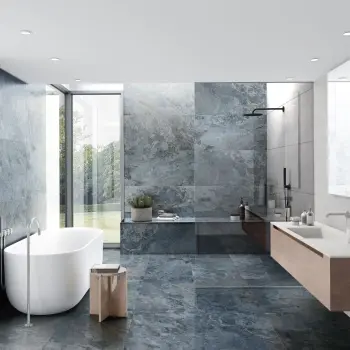 Nordic Blue Slate Look Slip Resistant Porcelain Tile 600x1200mm