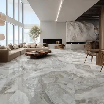 Royal Onyx Look Grey Polished Porcelain Tile 600x1200mm