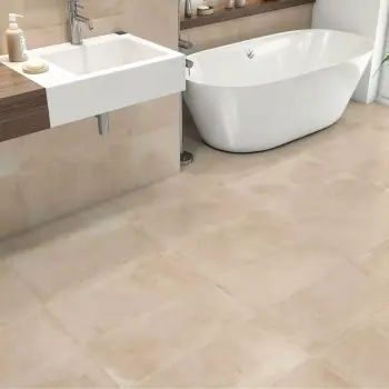 Maddox Cream Concrete Look Slip Resistant Porcelain Tile 605x605mm