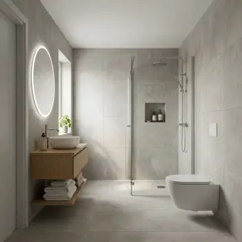 Etna Light Grey Concrete Look Slip Resistant Porcelain Tile 600x600mm