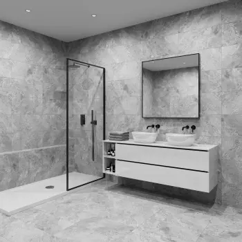 Oriza Grey Stone Look Matt Porcelain Tile 300x600mm