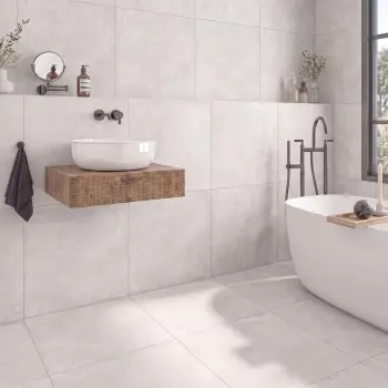 Galactic Grey Concrete Look Slip Resistant Porcelain Tile 600x600mm