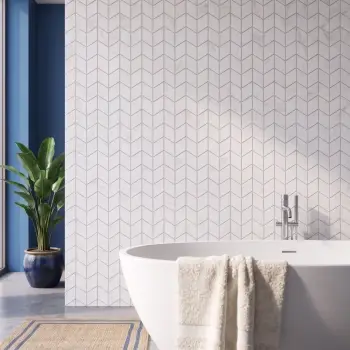 Carrara Look Matt Porcelain Rhombus Mosaic 266x307.5mm