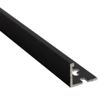 QEP Aluminium Tile Trim Black Powder Coated 10mm Long Trim (3000mm)