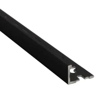 QEP Aluminium Tile Trim Black Powder Coated 8mm Long Trim (3000mm)