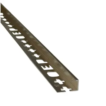 QEP Aluminium Tile Trim Bright Brushed Nickel 10mm Long Trim (3000mm)
