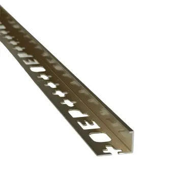 QEP Aluminium Tile Trim Bright Brushed Nickel 12.5mm Long Trim (3000mm)