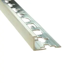 QEP Aluminium Tile Trim Mill Finish 10mm Long Trim (3000mm)