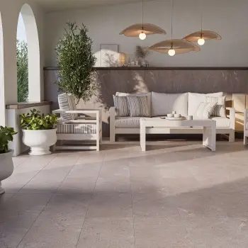 California Taupe Stone Look Matt Porcelain Tile 300x600mm