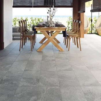 Mons Grey Limestone Look Matt Porcelain Tile 300x600mm