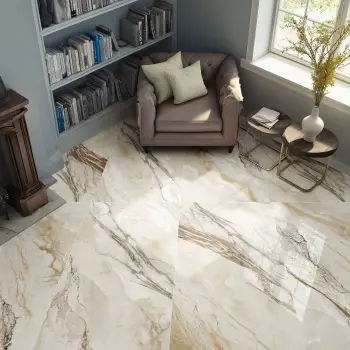 Florance Ivory Marble Look Polished Porcelain Tile 600x1200mm