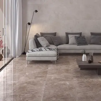 Genova Greige Concrete Look Polished Porcelain Tile 600x1200mm