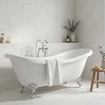 Peca White Stone Look Matt Porcelain Tile 300x600mm