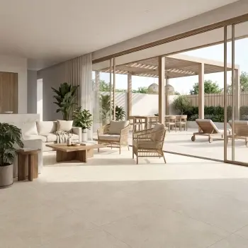 Alice Beige Concrete Look Matt Porcelain Tile 600x600mm