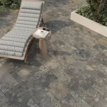 Ko Samui Black Slate Look Matt Porcelain Tile 300x600mm