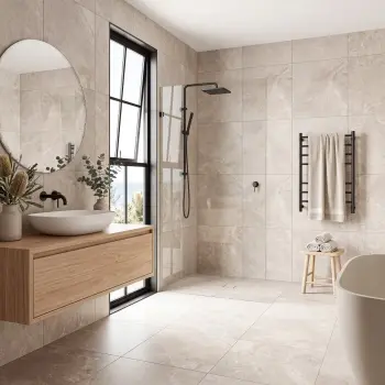 Brugge Taupe Stone Look Matt Porcelain Tile 600x600mm