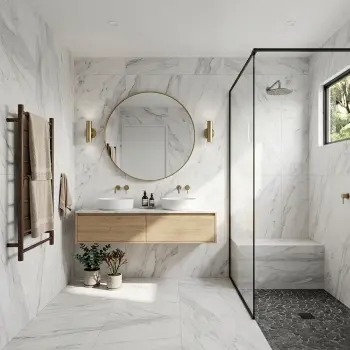 Elenora White Marble Look Matt Porcelain Tile 600x1200mm
