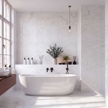 Beatrice White Marble Look Polished Porcelain Tile 600x600mm