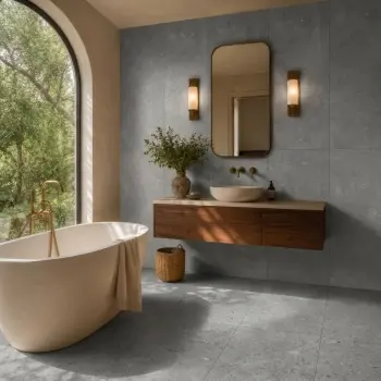 California Graphite Stone Look Matt Porcelain Tile 300x600mm