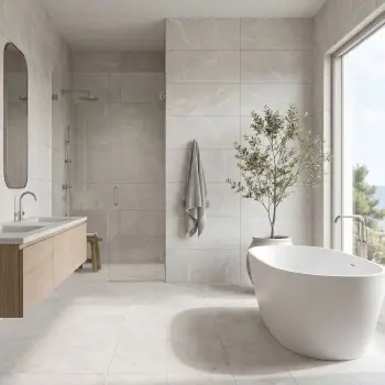 Capella Ivory Stone Look Matt Ceramic Tile 400x800mm