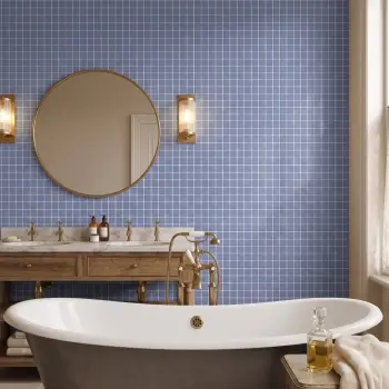 Cornflower Blue Unglazed Porcelain Square Mosaic 306x306mm