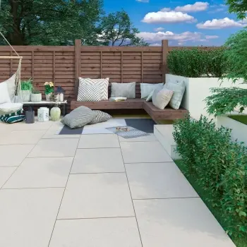 Corten Ivory Limestone Look Matt Porcelain Outdoor Slab 600x900mm