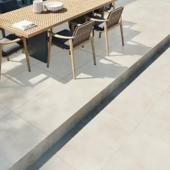 Etna Beige Concrete Look Slip Resistant Porcelain Outdoor Pavers 600x900mm
