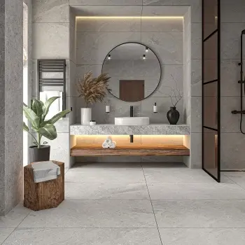 Unica Grey Stone Look Slip Resistant Porcelain Tile 600x1200mm