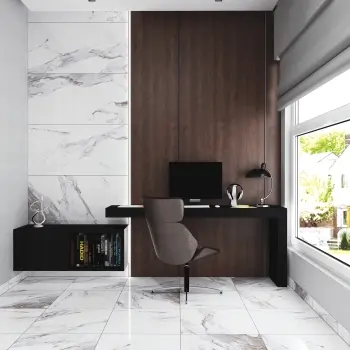 Alaska White Marble Look Polished Porcelain Tile 600x600mm