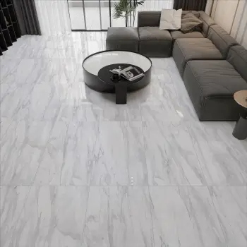 Elenora White Marble Look Polished Porcelain Tile 600x1200mm