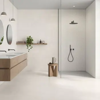 Concept White Concrete Look Slip Resistant Porcelain Tile 600x600mm