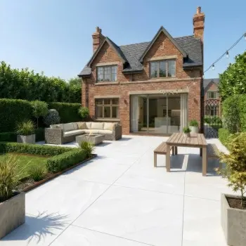 Halley White Concrete Look Slip Resistant Porcelain Outdoor Pavers 1000x1000mm